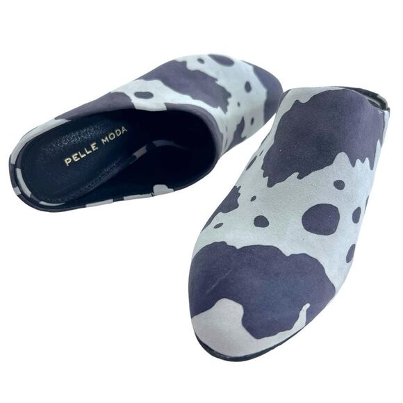 Pelle Moda Mules Women Cow Print Wedge - Picture 3 of 13